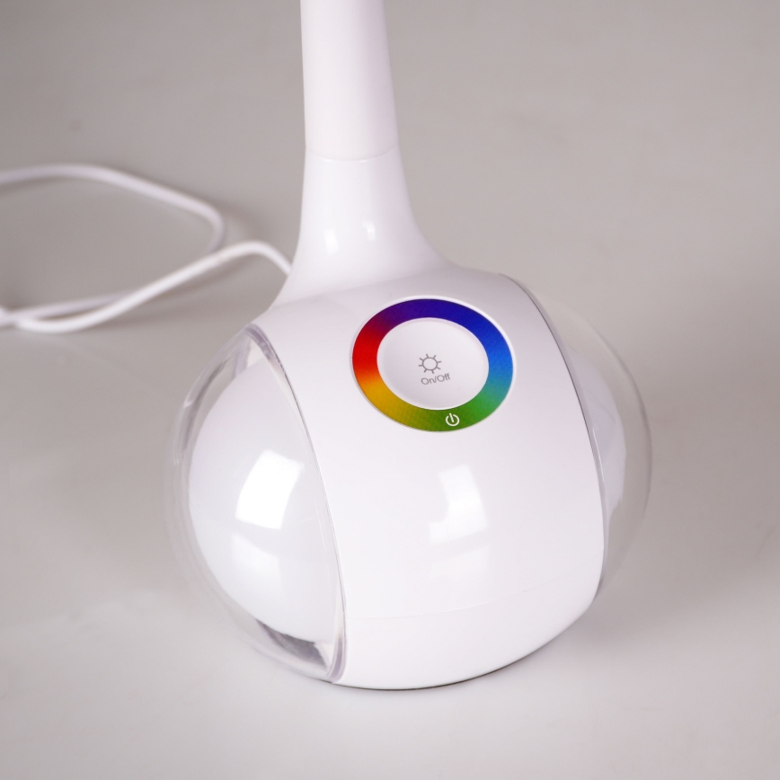 LED RGBW Lámpara de mesa táctil regulable COSMOS LED/6,5W/230V blanco