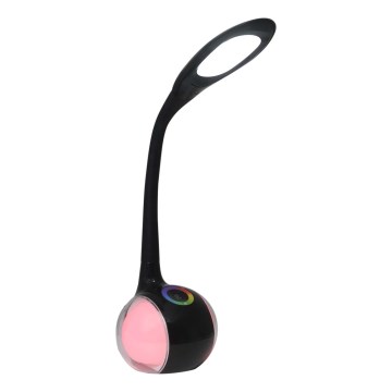 LED RGBW Lámpara de mesa táctil regulable COSMOS LED/6,5W/230V negro