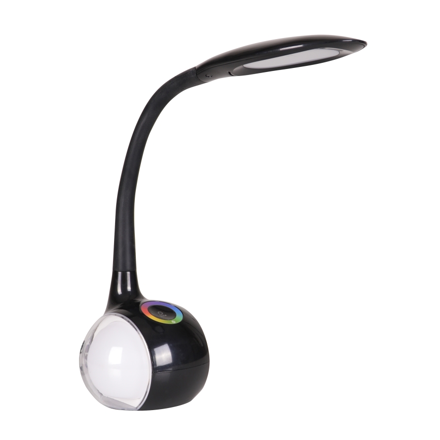 LED RGBW Lámpara de mesa táctil regulable COSMOS LED/6,5W/230V negro