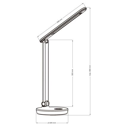 LED RGBW Lámpara de mesa táctil regulable NEPTUN LED/7W/230V blanco