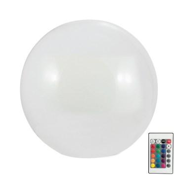 LED RGBW Lámpara solar BALL LED/1,2V d. 30 cm IP65 + mando a distancia