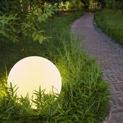 LED RGBW Lámpara solar BALL LED/1,2V d. 30 cm IP65 + mando a distancia