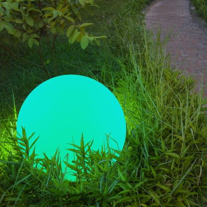 LED RGBW Lámpara solar BALL LED/1,2V d. 30 cm IP65 + mando a distancia