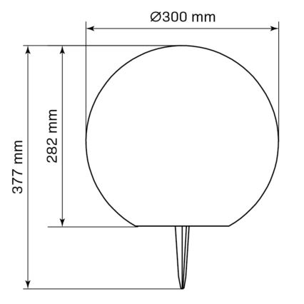 LED RGBW Lámpara solar BALL LED/1,2V d. 30 cm IP65 + mando a distancia