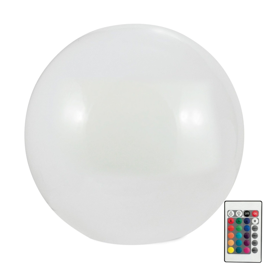 LED RGBW Lámpara solar BALL LED/1,2V diá. 40 cm IP65 + control remoto