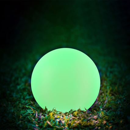 LED RGBW Lámpara solar BALL LED/1,2V diá. 40 cm IP65 + control remoto