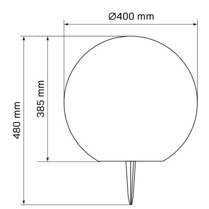 LED RGBW Lámpara solar BALL LED/1,2V diá. 40 cm IP65 + control remoto