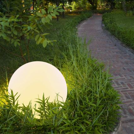 LED RGBW Lámpara solar BALL LED/3,2V diá. 20 cm IP65 + control remoto