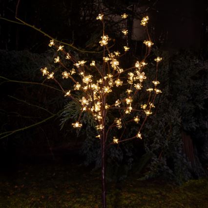 LED RGBW Lámpara solar TREE LED/0,1W/1,2V 600 mAh IP44 marrón