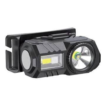 LED RGBW Linterna frontal recargable y regulable USB LED/3W/5V IP43 190 lm 24 h