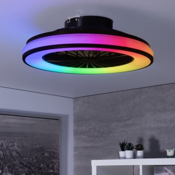 LED RGBW Plafón regulable con ventilador PLAVE LED/48W/230V 3000/4000/6500K + control remoto