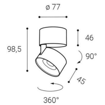 LED2 - Foco LED KLIP ON LED/11W/230V blanco