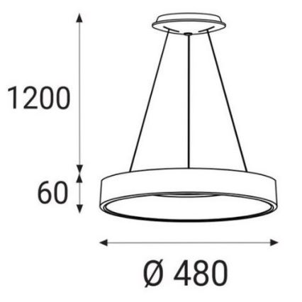 LED2 - Lámpara de araña de cable LED BELLA LED/40W/230V 3000/4000K blanco