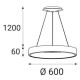 LED2 - Lámpara de araña de cable LED BELLA LED/50W/230V 3000/4000K negro