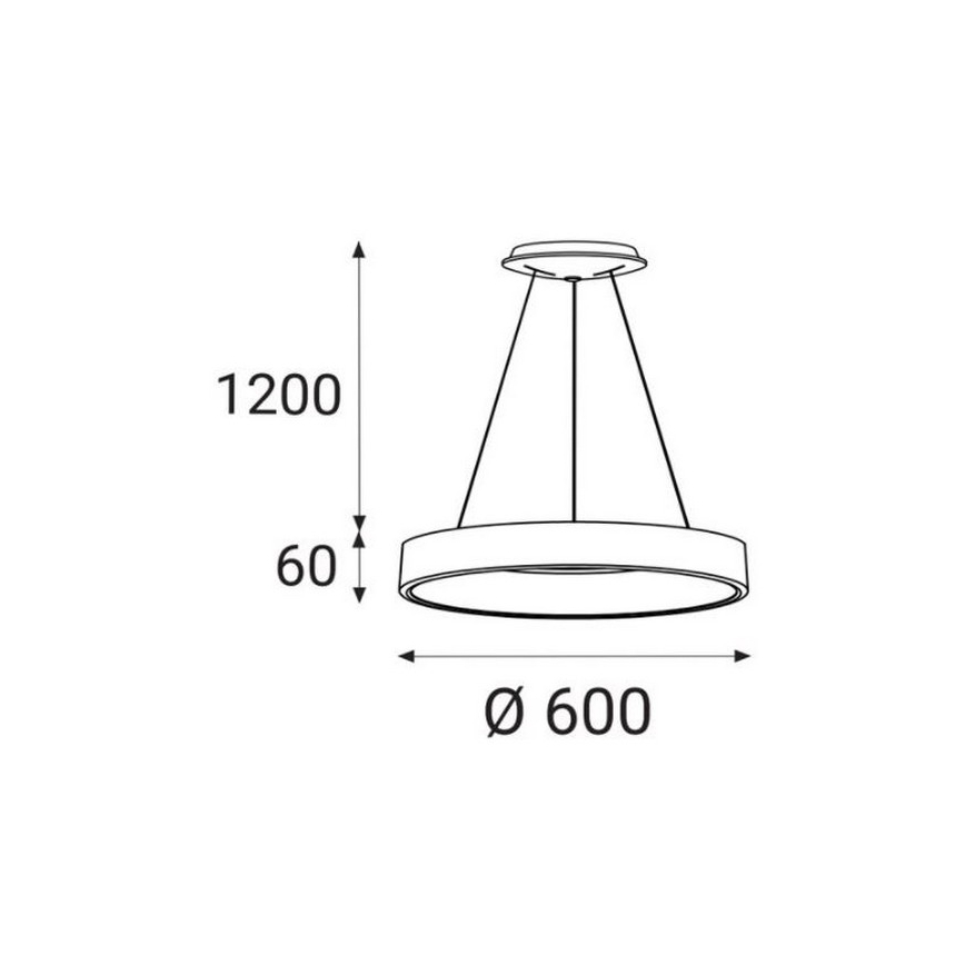 LED2 - Lámpara de araña de cable LED BELLA LED/50W/230V 3000/4000K negro