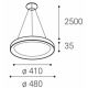 LED2 - Lámpara de araña de cable LED BELLA SLIM LED/38W/230V 3000/4000K negro