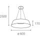 LED2 - Lámpara de araña de cable LED KATY LED/60W/230V 3000/4000K blanco