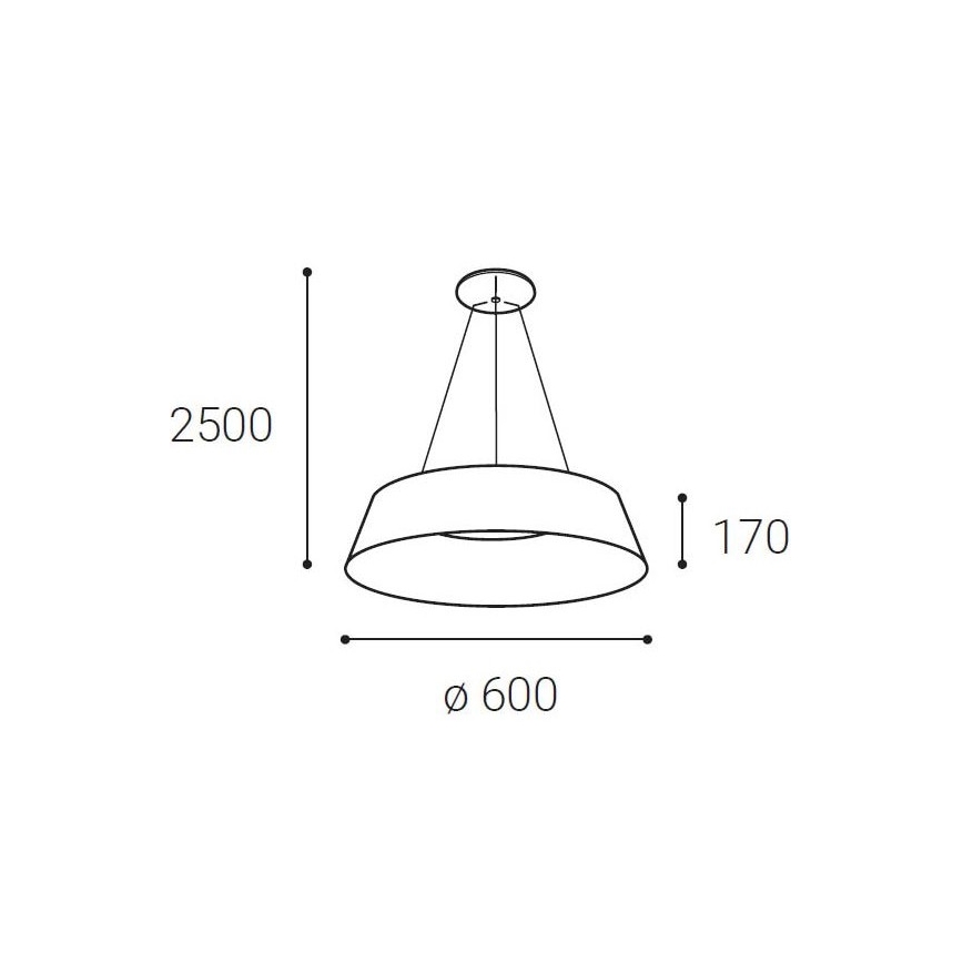 LED2 - Lámpara de araña de cable LED KATY LED/60W/230V 3000/4000K blanco