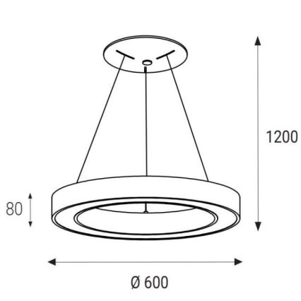 LED2 - Lámpara de araña de cable LED SATURN LED/50W/230V 3000/4000K blanco