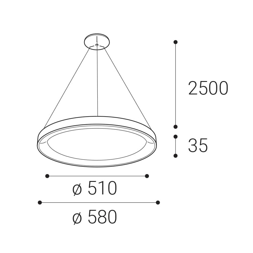LED2 - Lámpara de araña LED con cable BELLA LED/48W/230V 3000K/4000K blanco
