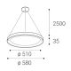 LED2 - Lámpara de araña LED con cable BELLA LED/48W/230V 3000K/4000K marrón