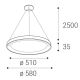 LED2 - Lámpara de araña LED con cable BELLA LED/48W/230V 3000K/4000K negro
