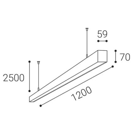 LED2 - Lámpara de araña LED con cable NOLI LED/40W/230V 3000K/3500K/4000K blanco