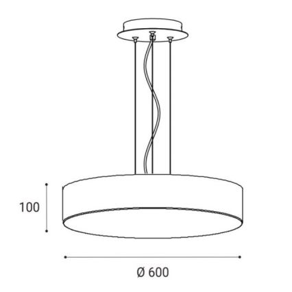 LED2 - Lámpara de araña LED de cable MONO LED/60W/230V 3000/4000K negro