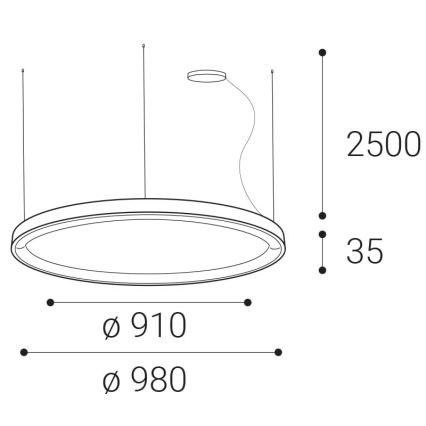 LED2 - Lámpara de araña LED regulable con cable BELLA LED/80W/230V 3000K/4000K blanco