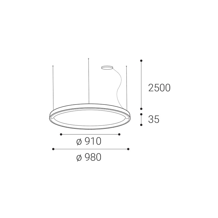 LED2 - Lámpara de araña LED regulable con cable BELLA LED/80W/230V 3000K/4000K negro