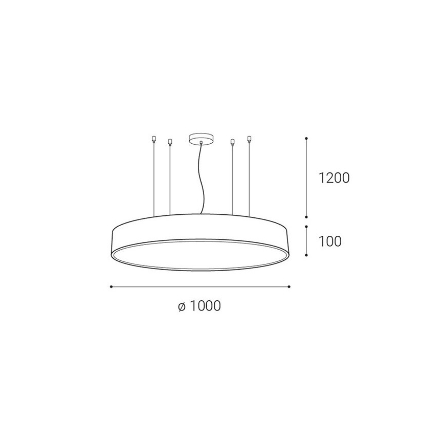 LED2 - Lámpara de araña LED regulable con cable MONO LED/153W/230V 3000K/4000K blanco