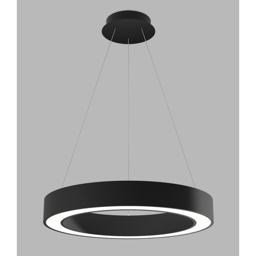 LED2 - Lámpara de araña LED regulable con cable SATURN LED/50W/230V 3000K/4000K negro