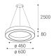 LED2 - Lámpara de araña LED regulable con cable SATURN LED/50W/230V 3000K/4000K negro