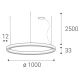LED2 - Lámpara de araña LED regulable con cable SATURN LED/80W/230V Ø 100 cm blanco