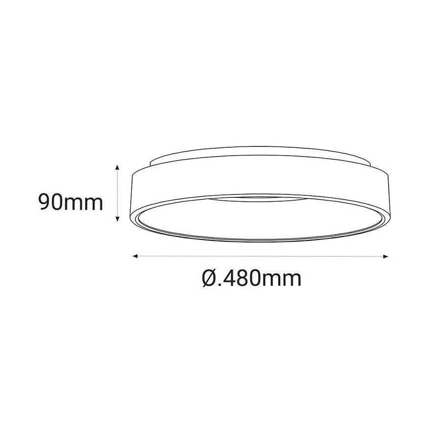 LED2 - Lámpara de techo LED BELLA LED/40W/230V 3000/4000K negro