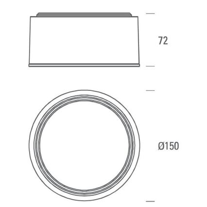 LED2 - Lámpara de techo LED BUTTON LED/17W/230V plateado