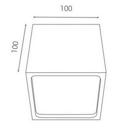 LED2 - Lámpara de techo LED CUBE LED/12W/230V blanco