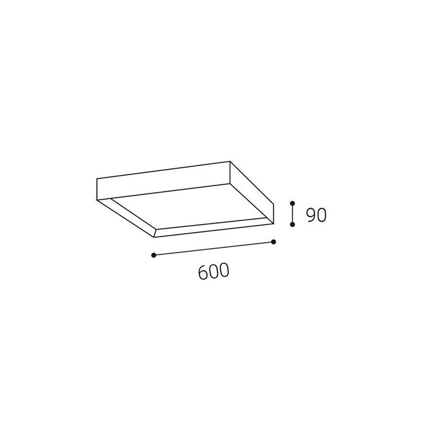 LED2 - Lámpara de techo LED MILO LED/60W/230V 3000/4000K