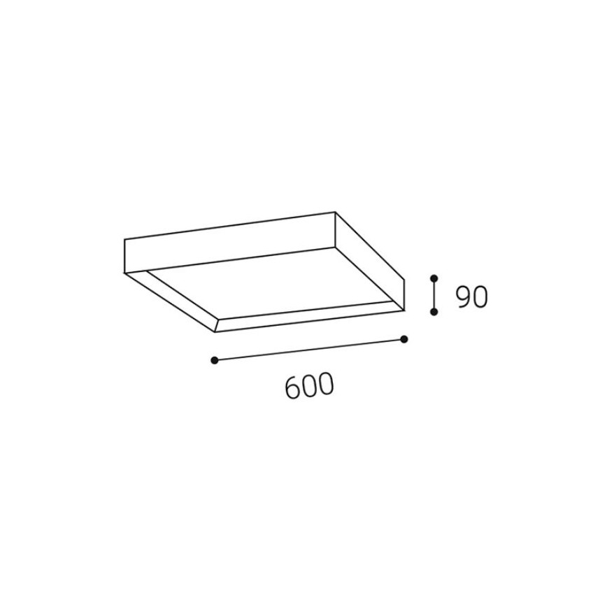 LED2 - Lámpara de techo LED MILO LED/60W/230V blanco 3000/4000K