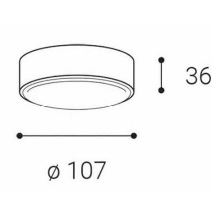 LED2 - Lámpara de techo LED ROLO LED/6W/230V IP65 antracita