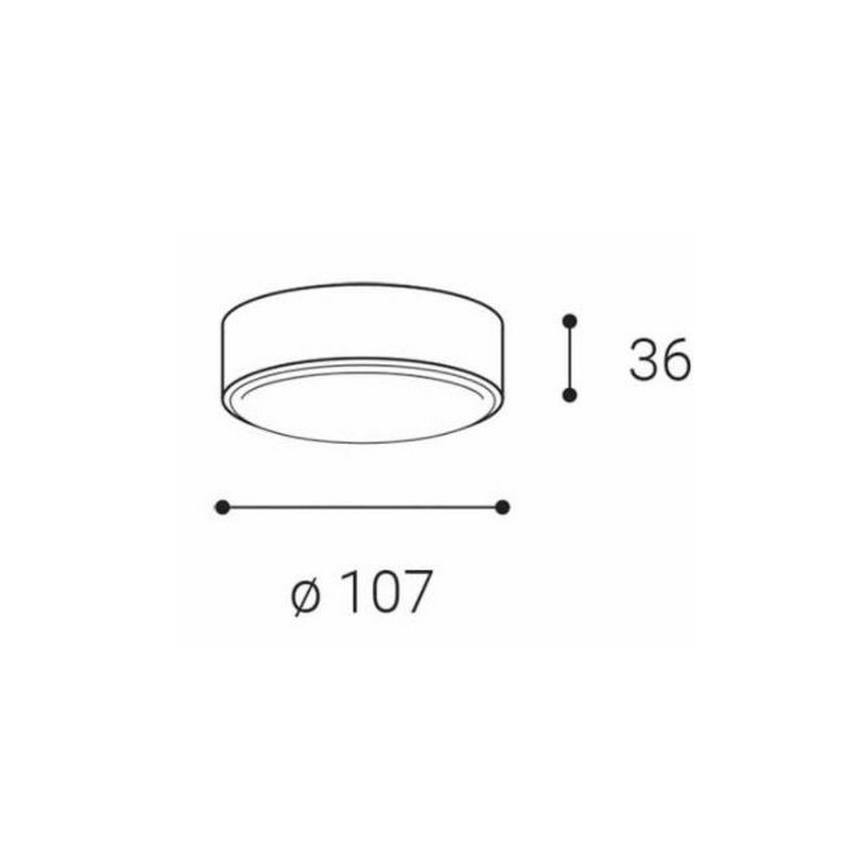 LED2 - Lámpara de techo LED ROLO LED/6W/230V IP65 antracita