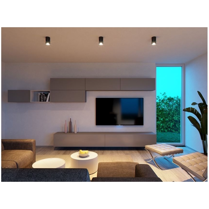 LED2 - Lámpara de techo LED TUBUS LED/9W/230V negro