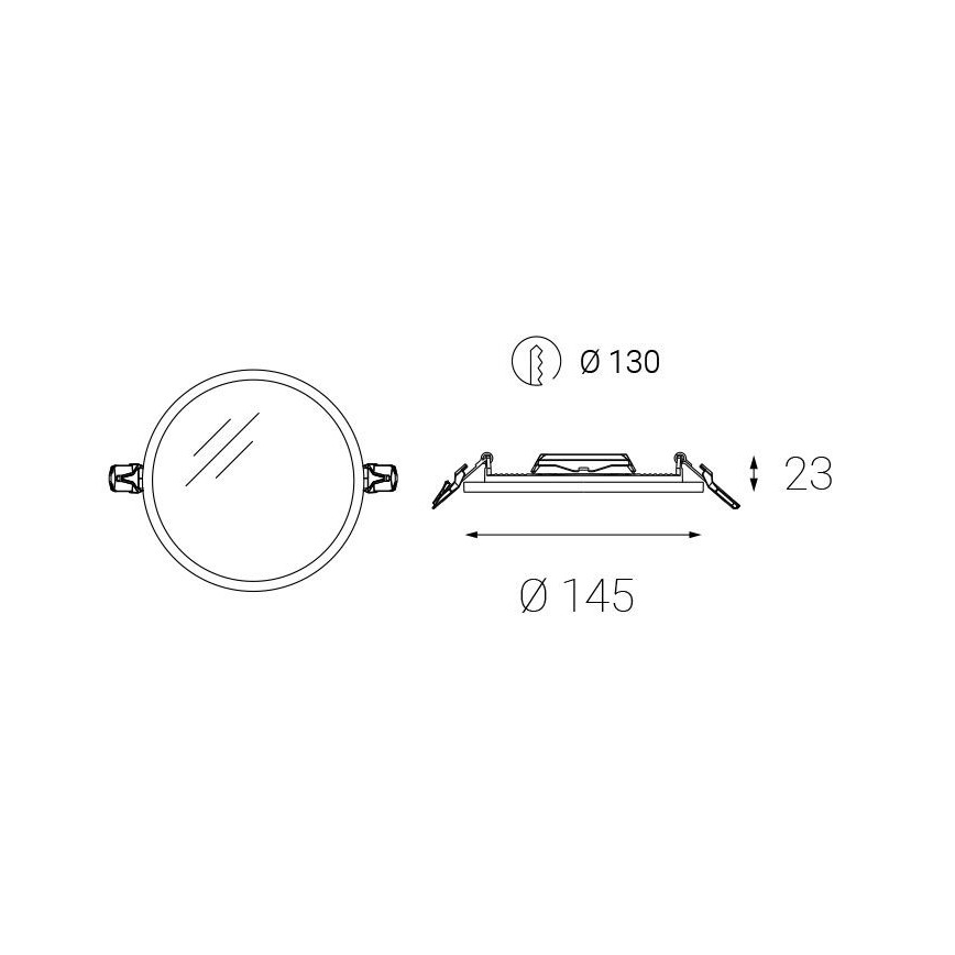 LED2 - Lámpara empotrable de baño LED SLIM LED/10W/230V IP43 CRI 90
