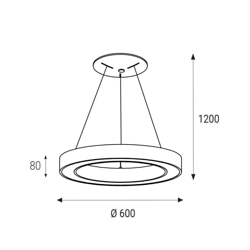 LED2 - Lámpara LED colgante SATURN LED/50W/230V 3000K diá. 60 cm blanco