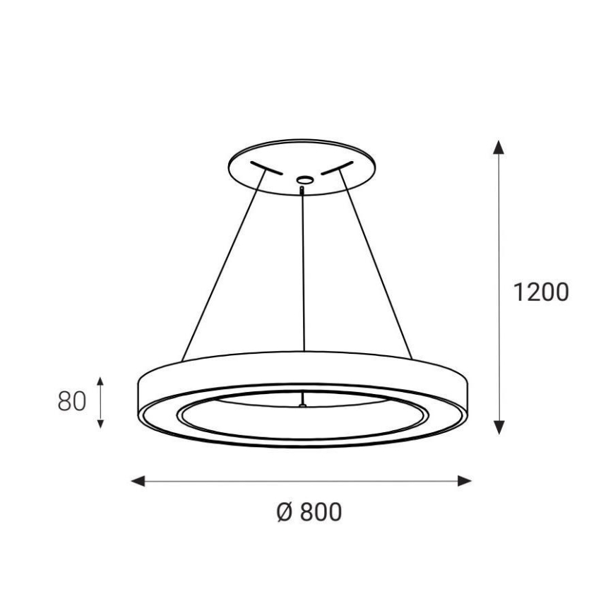LED2 - Lámpara LED colgante SATURN LED/80W/230V 3000K diá. 80 cm blanco