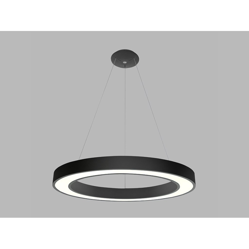 LED2 - Lámpara LED colgante SATURN LED/80W/230V 3000K diá. 80 cm negro