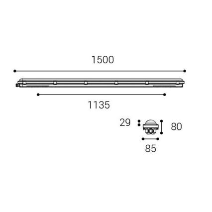 LED2 - Lámpara técnica LED DUSTER LED/52W/230V IP66