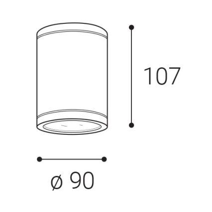 LED2- LED Foco de exterior TUBO LED/10W/230V IP65 3000K/4000K/5700K negro