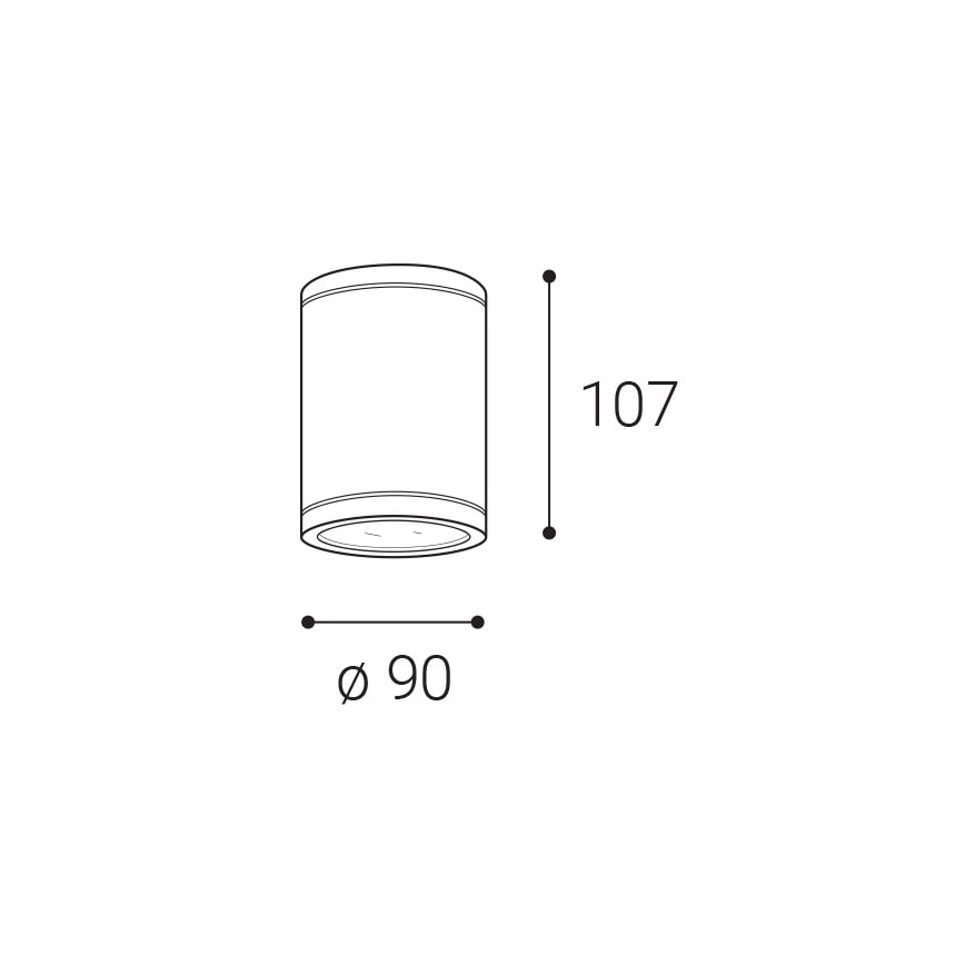 LED2- LED Foco de exterior TUBO LED/10W/230V IP65 3000K/4000K/5700K negro