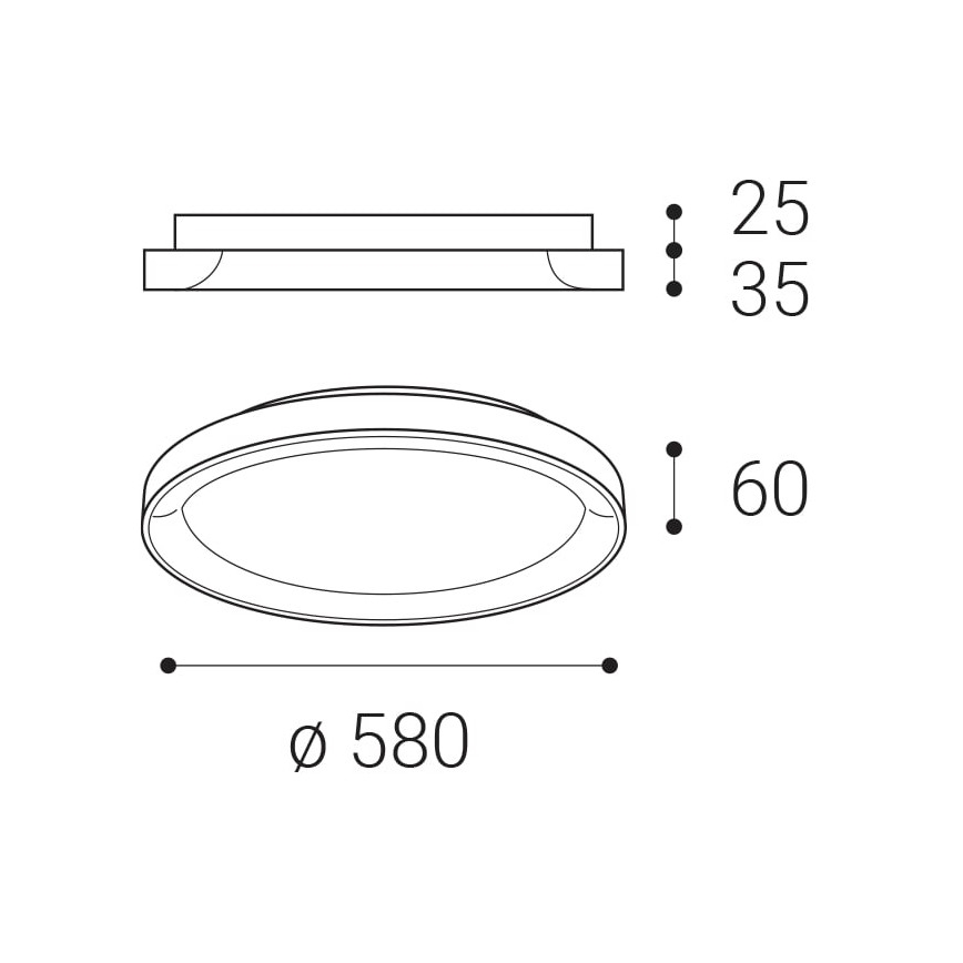 LED2 - Plafón LED BELLA LED/48W/230V 3000K/4000K blanco